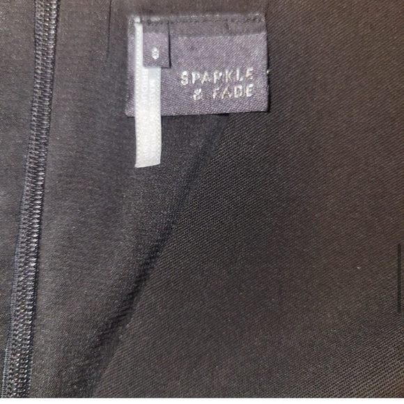 Urban Outfitters Sparkle and Fade Black cut out skater dress sz 6 - Picture 9 of 11